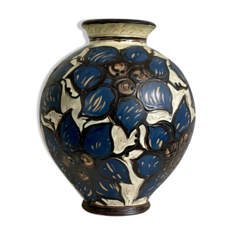 Large Vase In Scandinavian Art Deco Ceramic