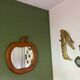 Wooden apple mirror