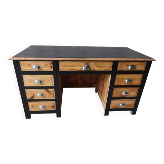 Restored vintage desk, 9 drawers