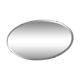 Beveled wall mirror, oval, on wood, with chain Art Deco years 30 40