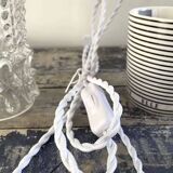 Vintage chiseled glass portable lamps