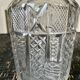 Round carfe in chiseled glass