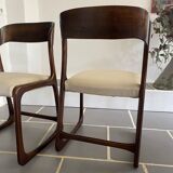 Pair of Baumann chairs model sled