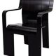 Chaises Black Strip de Gijs Bakker avec accoudoirs des années 1970, Hollande