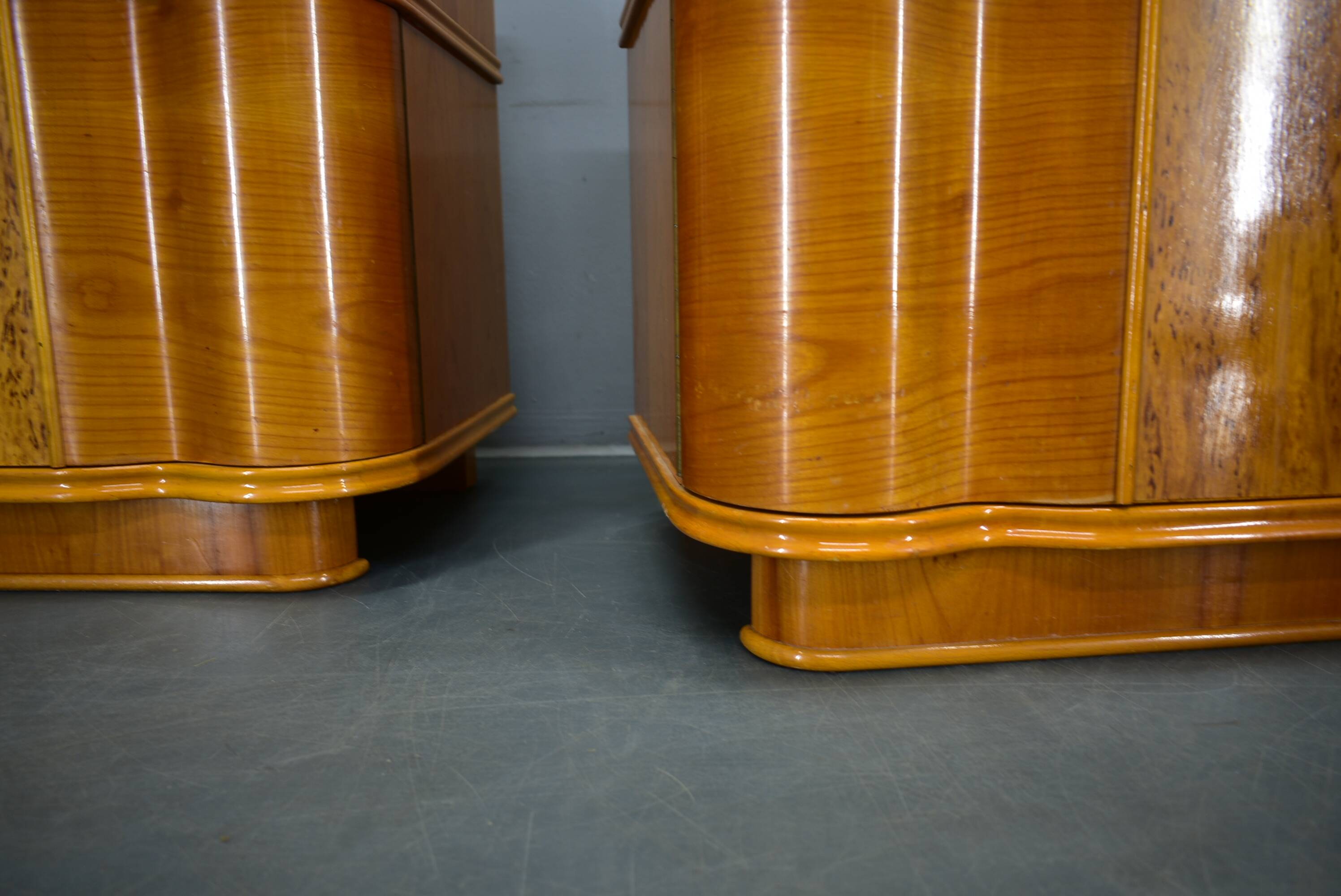 1939s pair of Art Deco bedside tables, Czechoslovakia