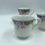 3 large cups and saucers