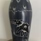 Soapstone soliflore vase, hand carved and painted in africa