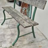 Old patinated garden bench 1950s