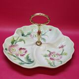 Old Serving Dish With 3 Compartments In Barbotine 1900