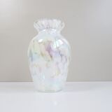 Glass vase iridescent, 80s