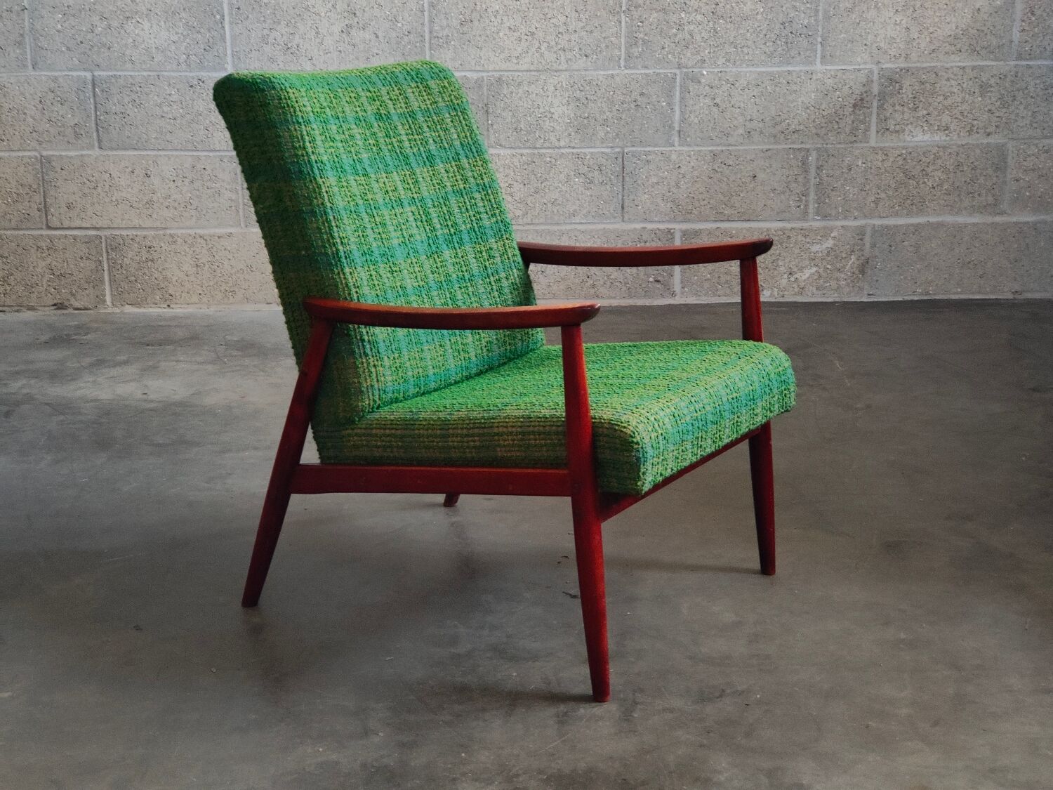 Pair of green armchairs by Jiri Jiroutek for Interier Praha 1960