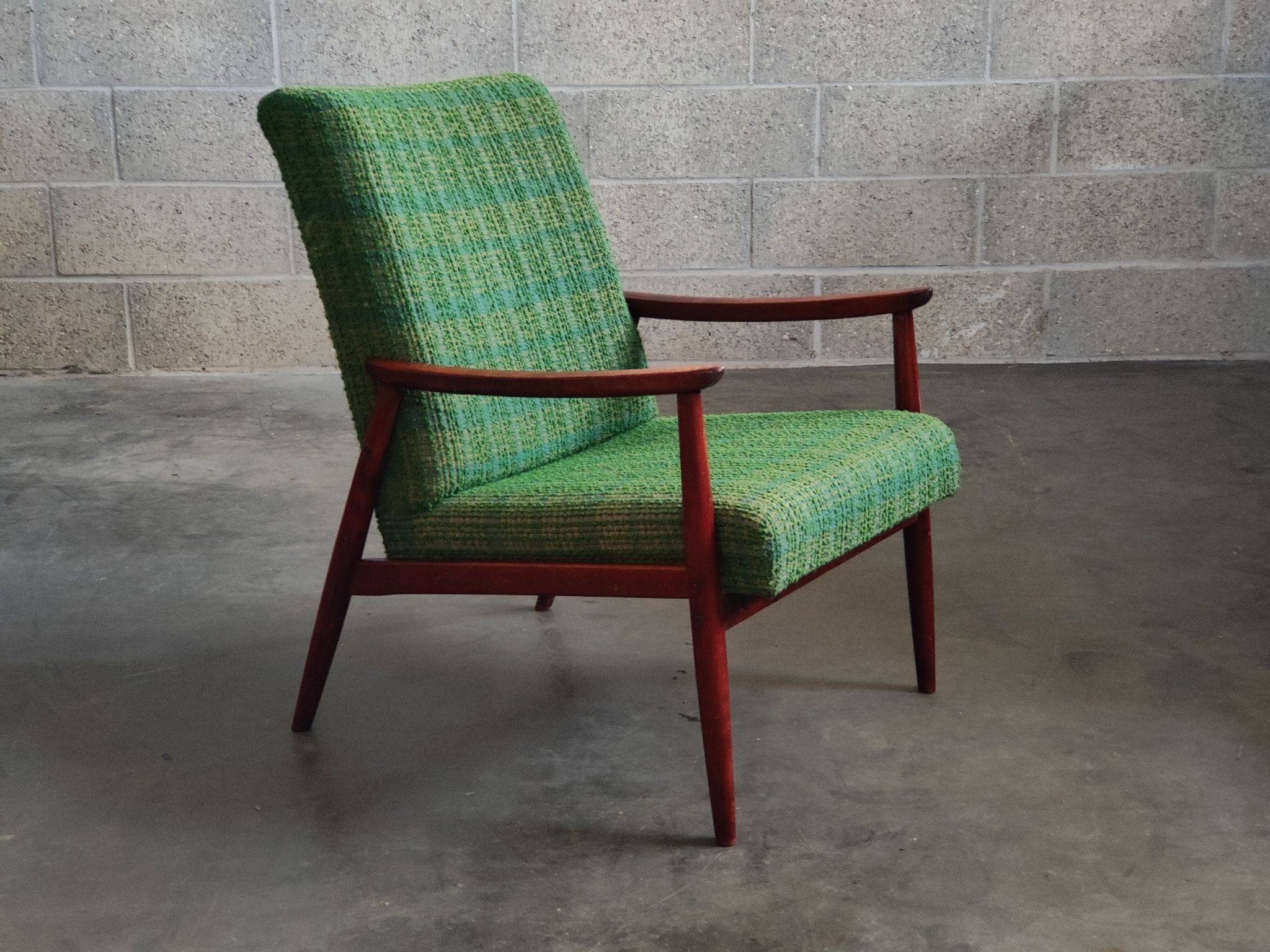 Pair of green armchairs by Jiri Jiroutek for Interier Praha 1960