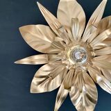 Vintage wall lamp golden leaves