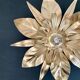 Vintage wall lamp golden leaves