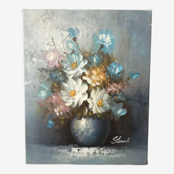 Oil on canvas "Bouquet of flowers"