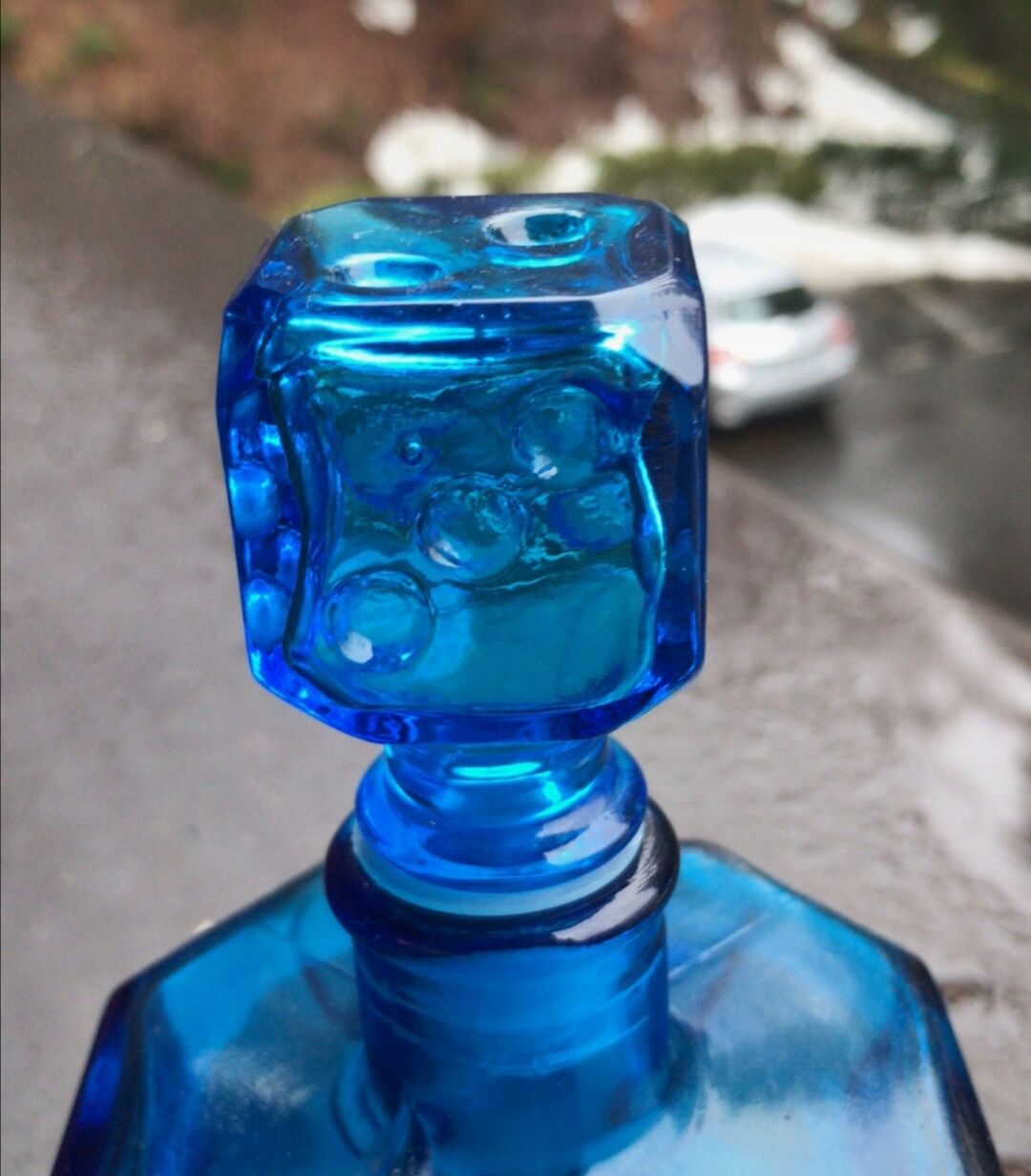 Blue carafe