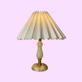 Lampe de table en marbre vert des années 1960 du Danemark | Lampe de bureau vintage marbre vert avec laiton milieu de siècle