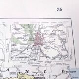 Spain and Portugal vintage map 43x43cm from 1950