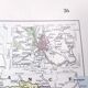Carte Espagne et Portugal vintage 43x43cm de 1950