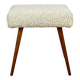 High stool seat boucle beige - round beech legs