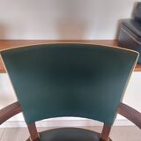 paire de chaises, fauteuils bridges vert foncé