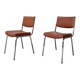Paire de chaises skaï et chrome
