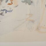 Berthe Morisot: Little girl feeding ducks, signed lithograph