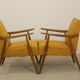 Pair of Scandinavian armchairs 1960 curved armrests. Ref Mimosa