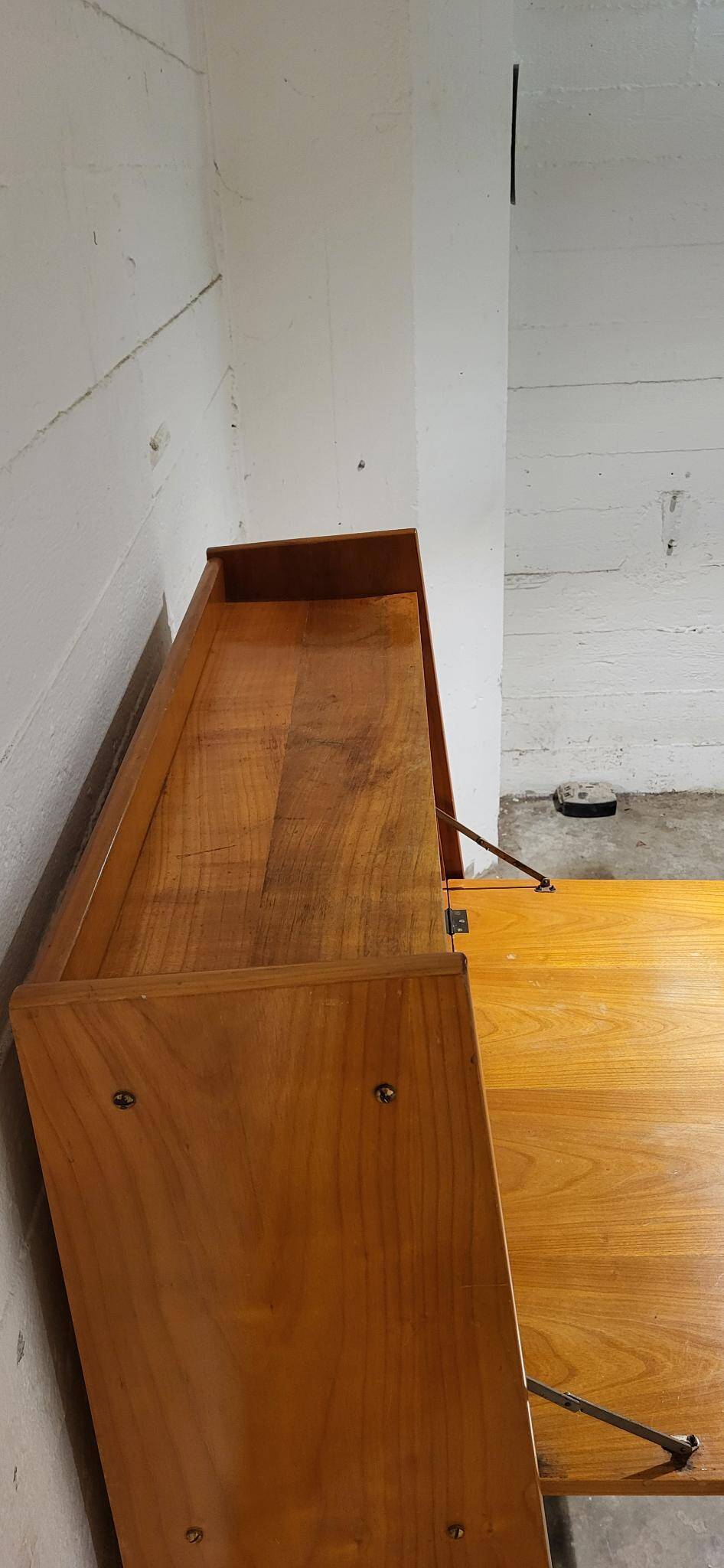 Vintage secretaire with bookcase, 1950s