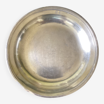 Old Christofle silver metal dish dimension: height -3cm- diameter 25cm-