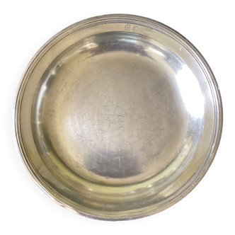 Old Christofle silver metal dish dimension: height -3cm- diameter 25cm-