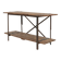 Industrial Side Table with Metal Frame and Wooden Top and Removable Platfor