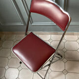 4 vintage folding chairs in chrome