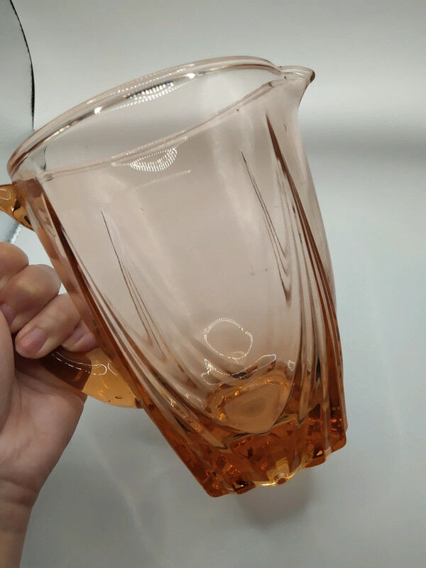 Vintage pink glass decanter