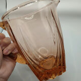 Vintage pink glass decanter