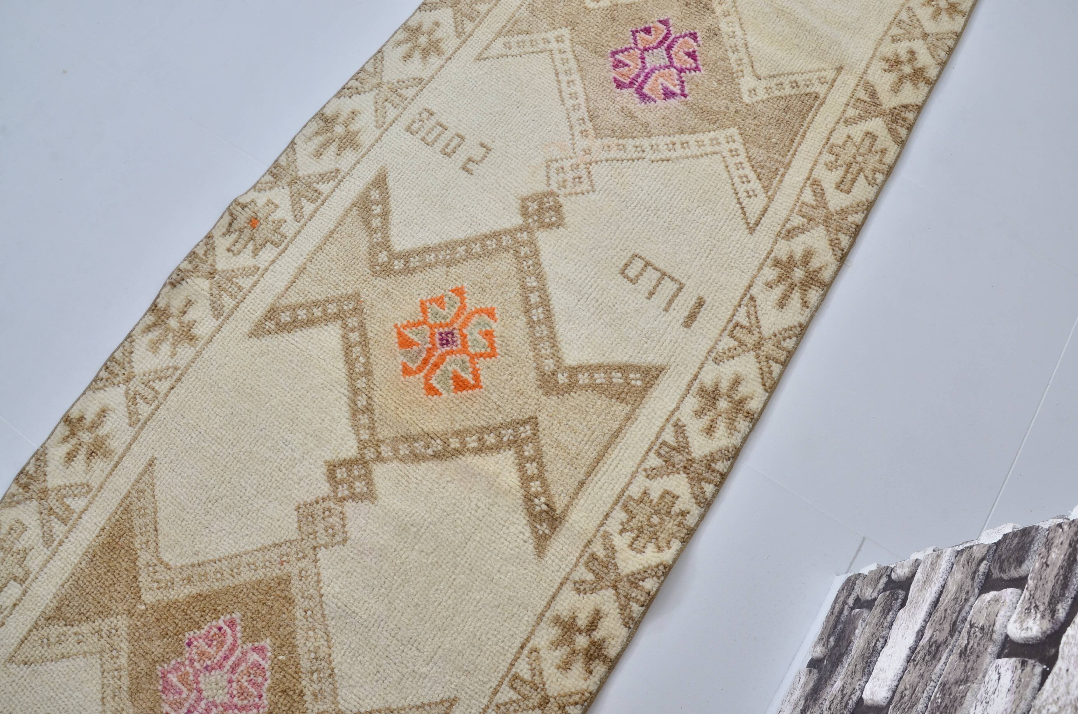 Tapis de couloir vintage en laine biologique sku 2068