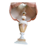 Vintage beige marble onyx lamp