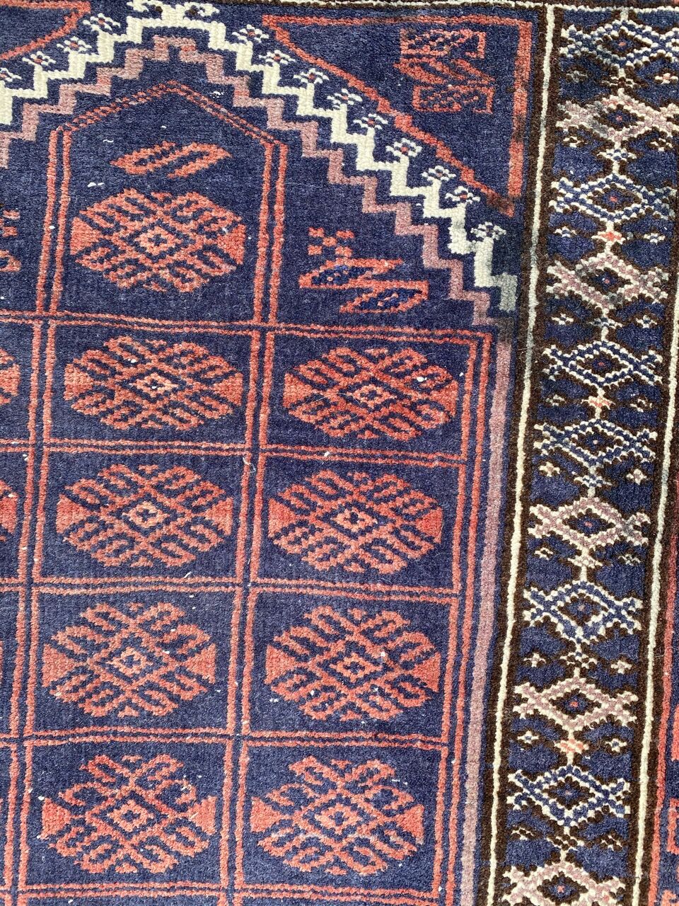 Vintage carpet turkmen belutch afghan 81x123 cm