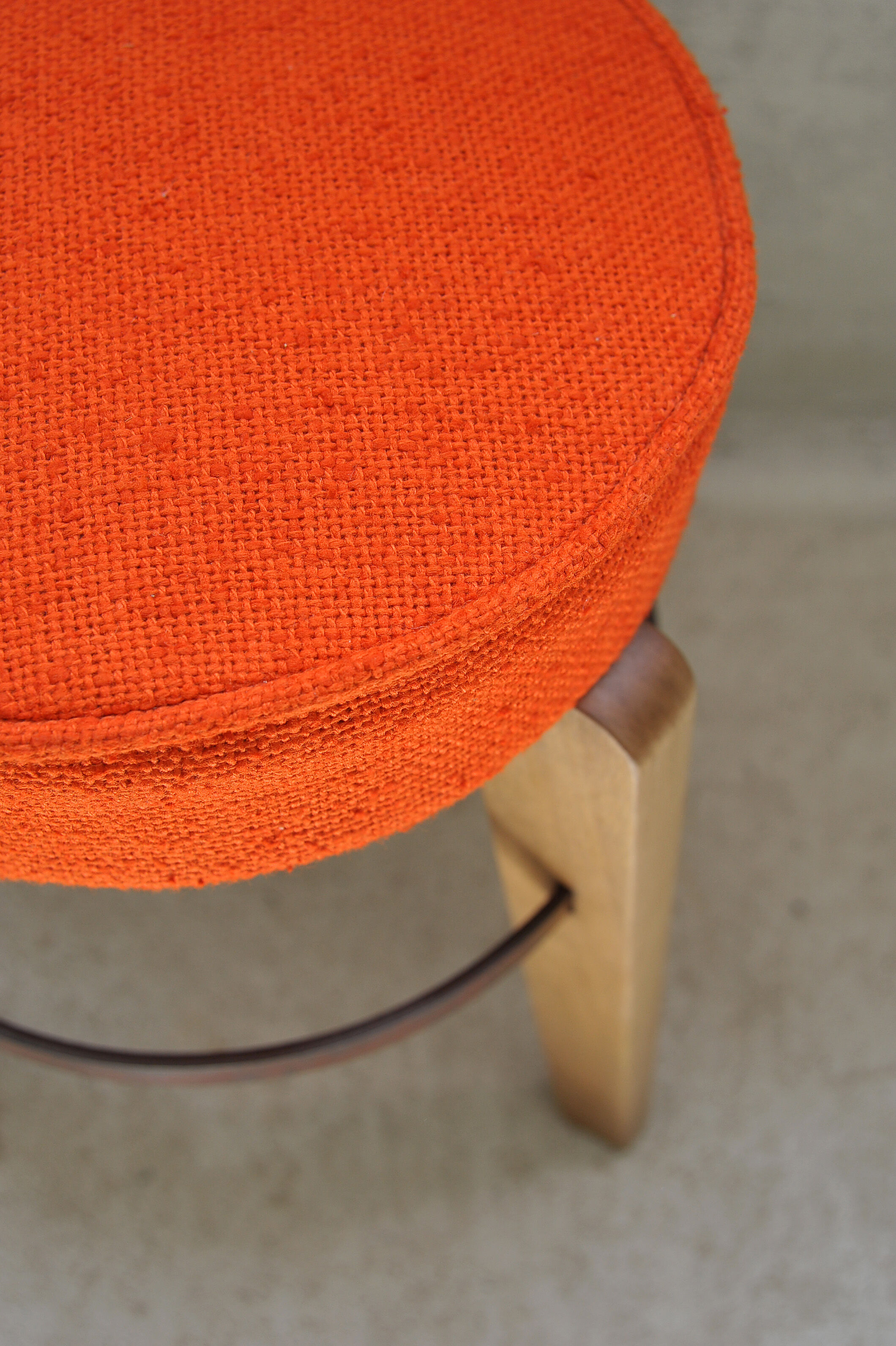 Stool in solid oak circa 1950