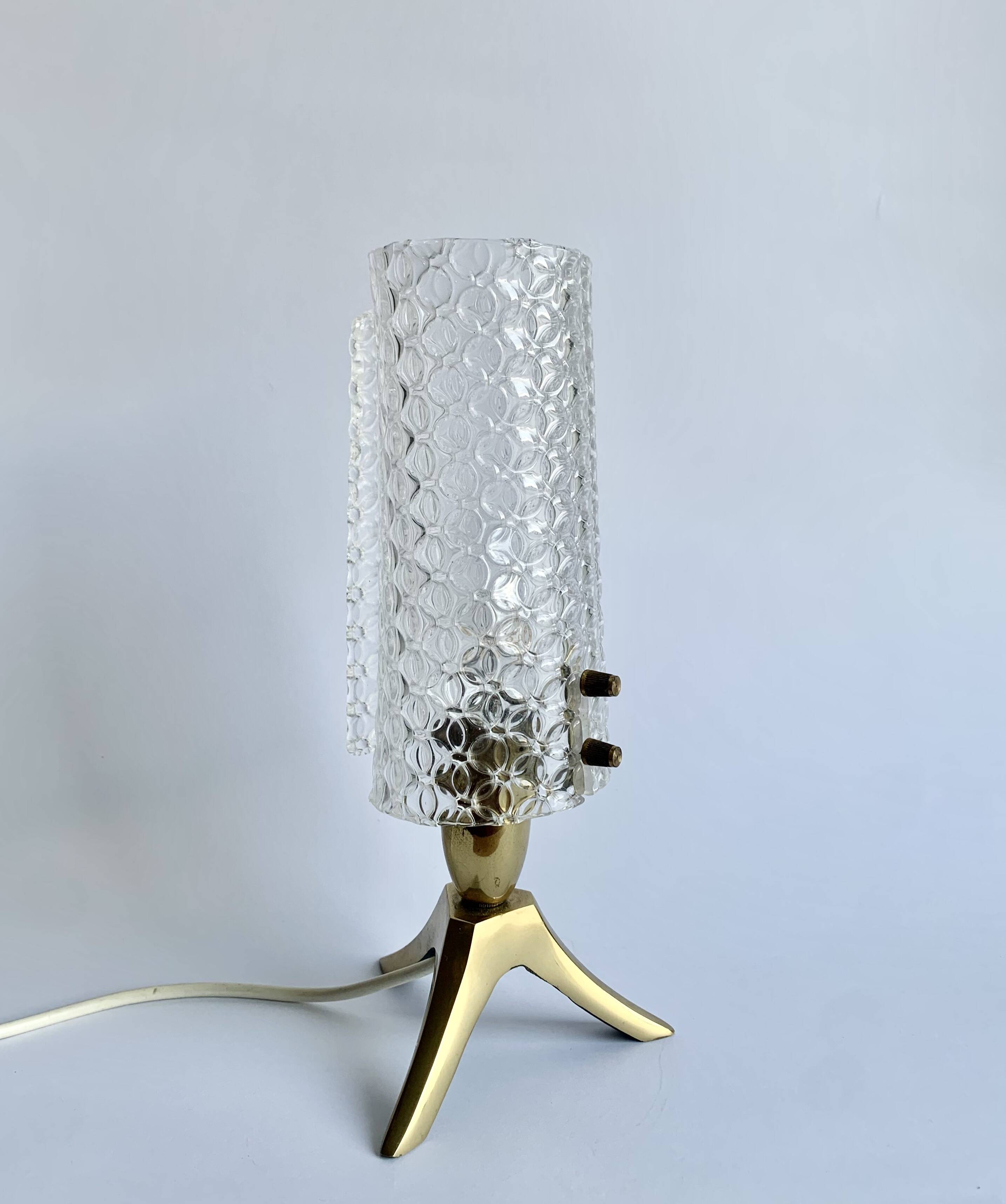 Brass tripod lamp, 1950s