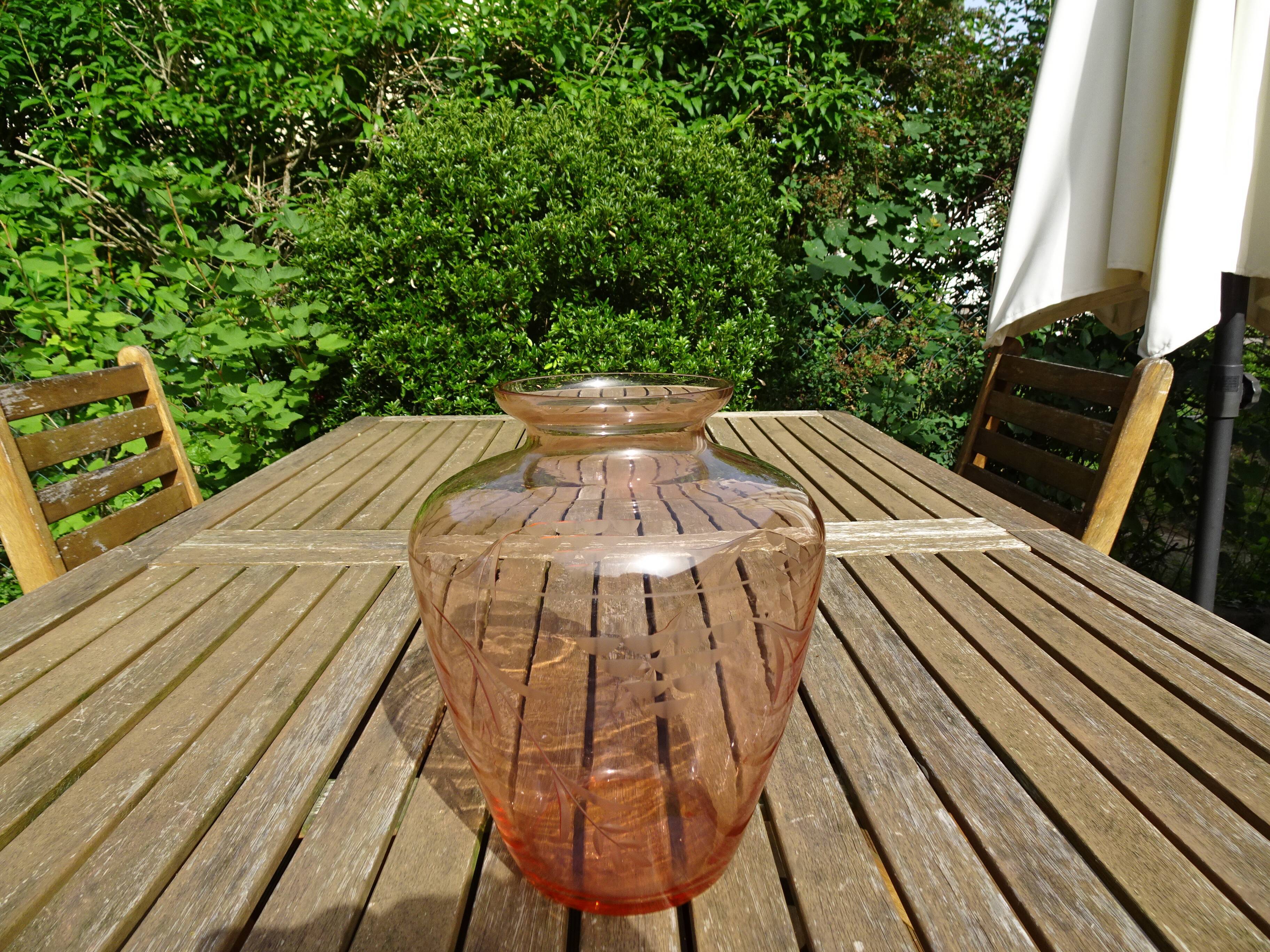 Bohemian glass vase years 40