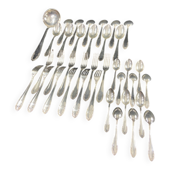 Louis XV style silver plated metal cutlery set