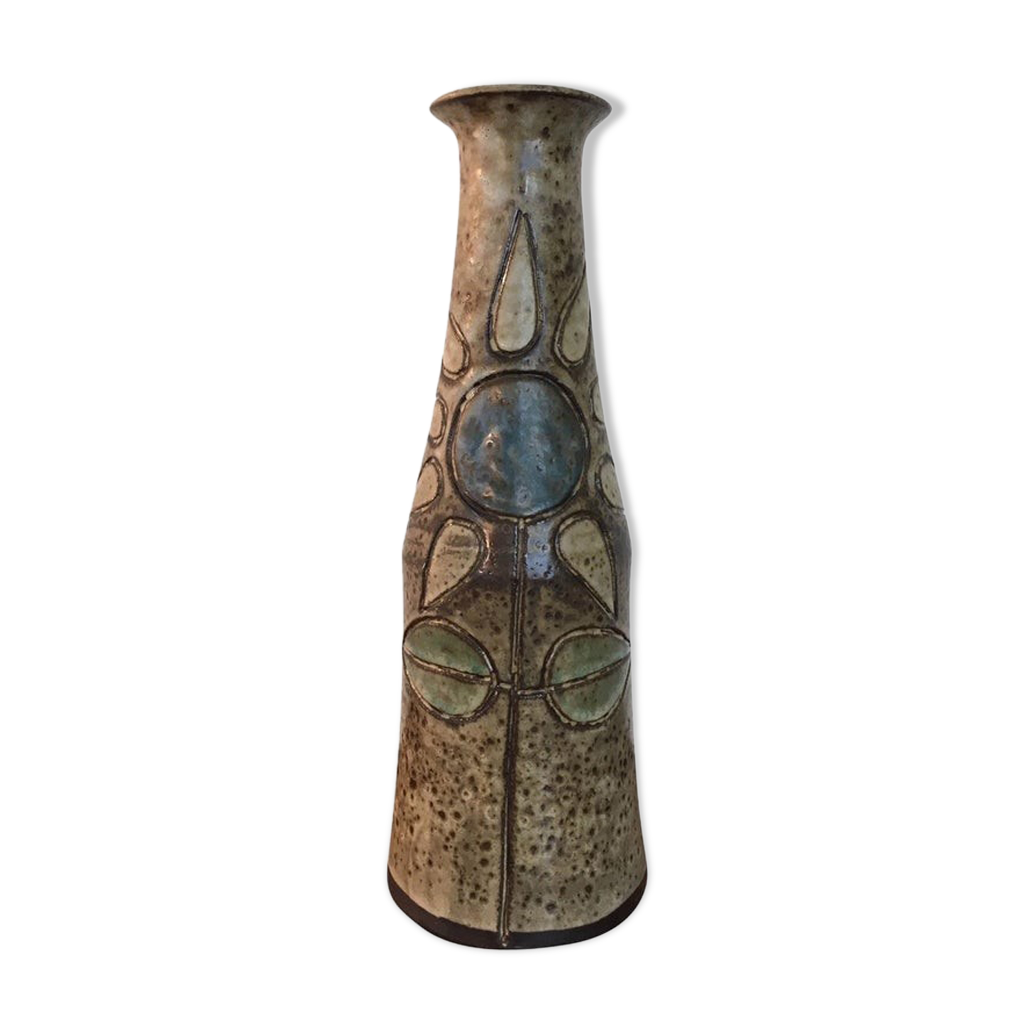 Ceramic vase by Hannie Mein, Sunflower look from the 20th century, stamped