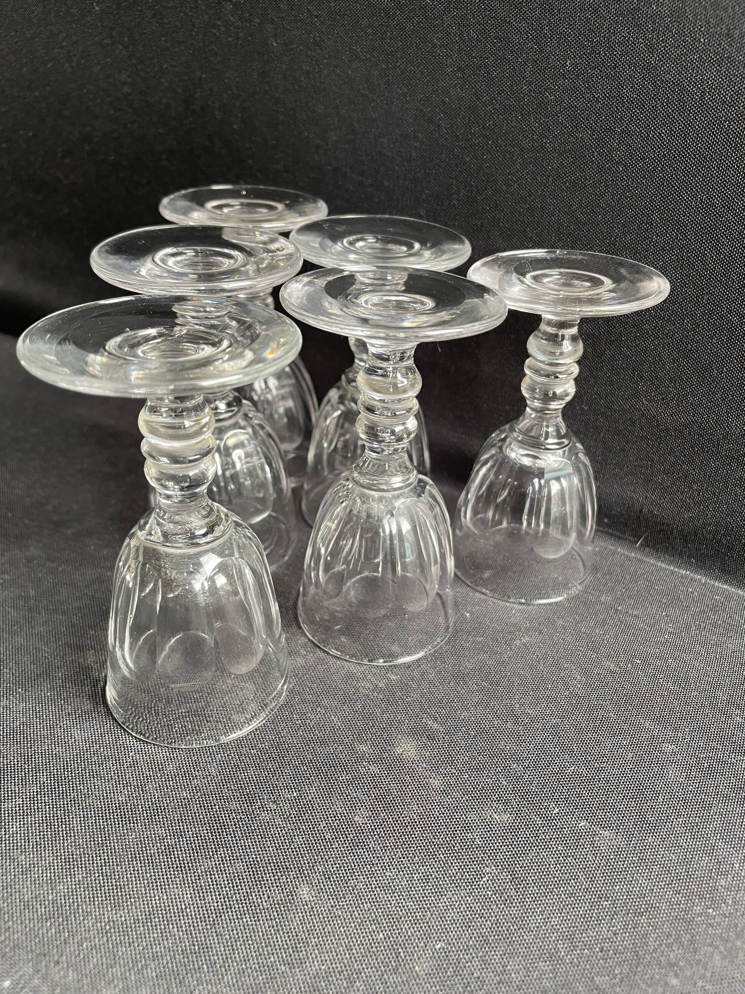 6 Baccarat Clermont liqueur glasses