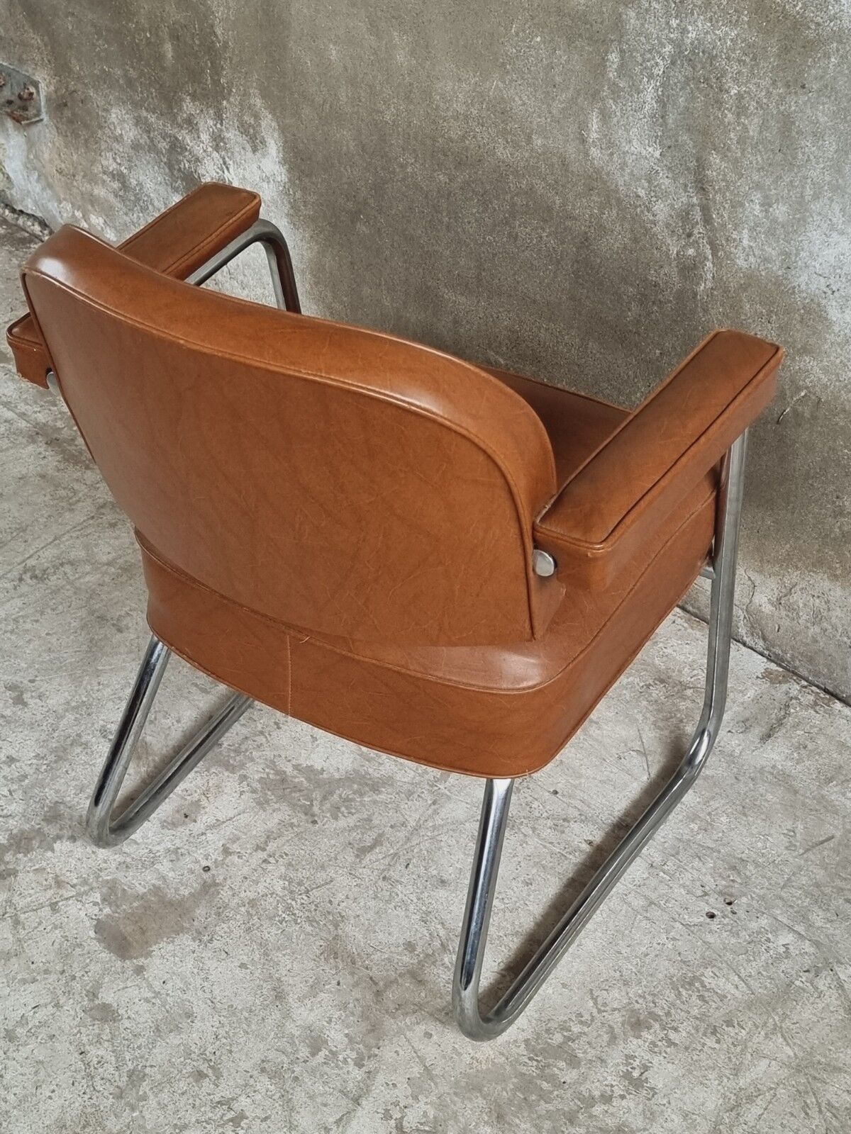 Vintage chair office chair armchair mocha brown