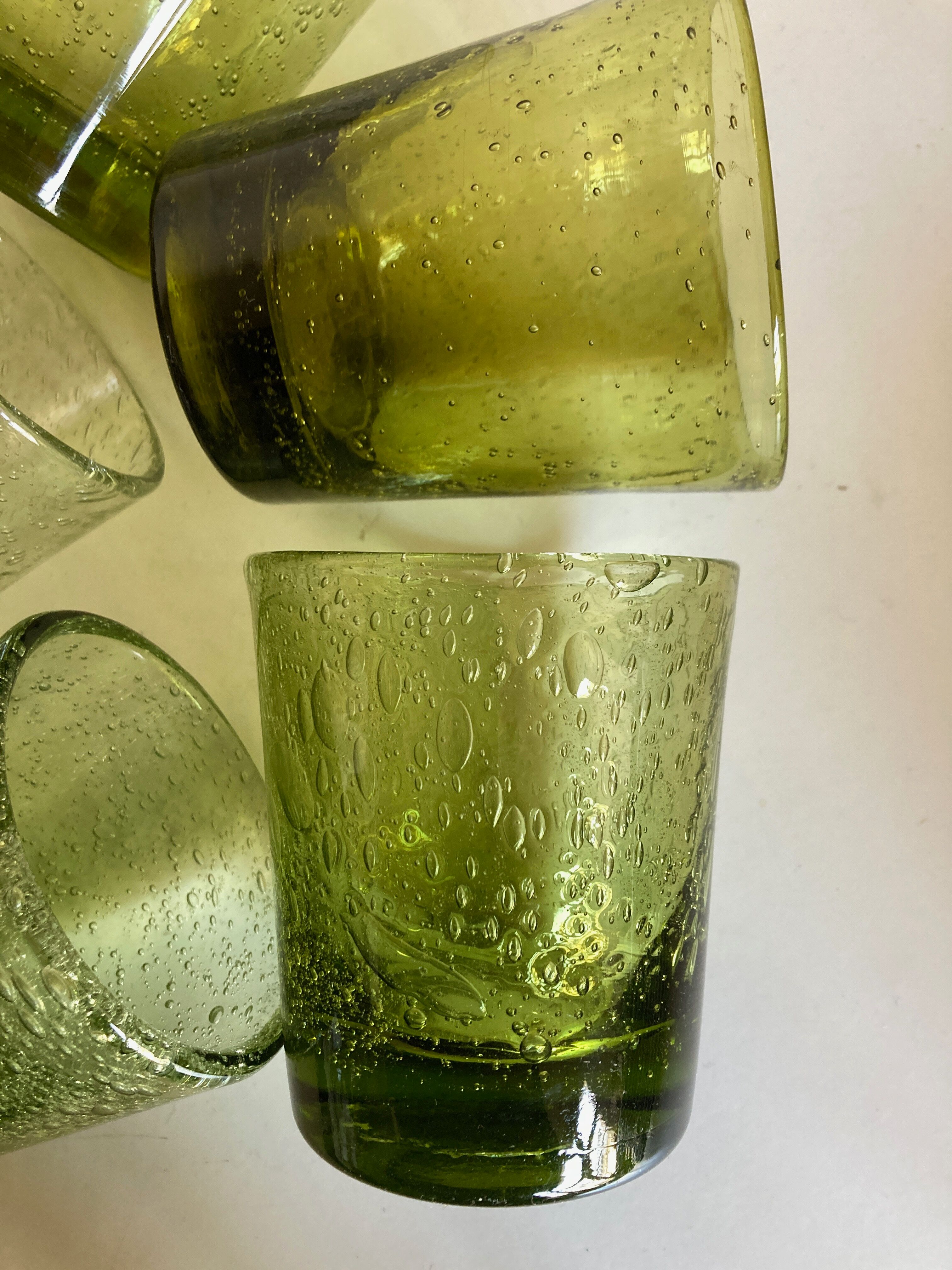 Set of 6 glasses cups of Biot XXL 1960