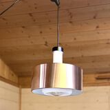 Wide staff luchten pendant lamp in glass and metal, germany, 1980s