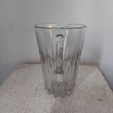 Pichet broc ancien verre soufflé moulé
