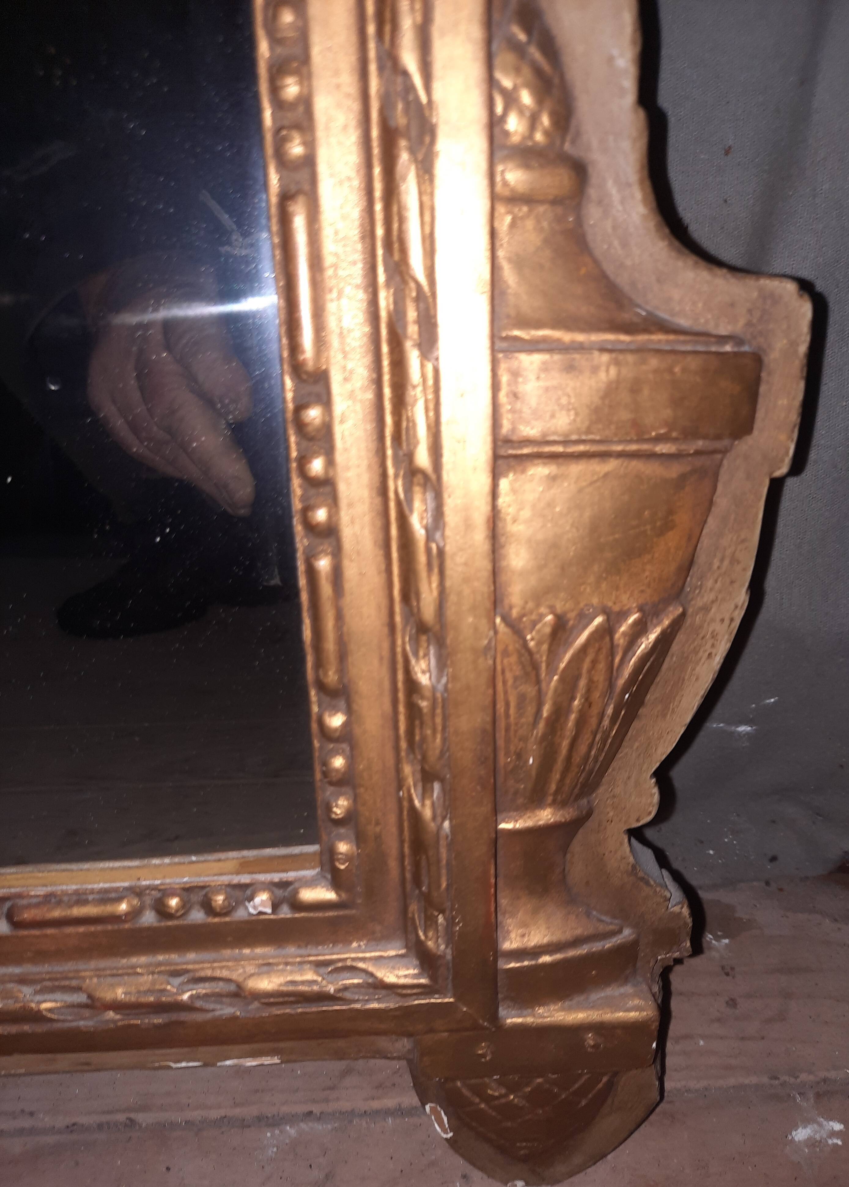 Louis XVI style golden mirror