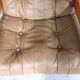 Vintage heater armchair in pine and leather 70s